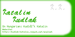 katalin kudlak business card